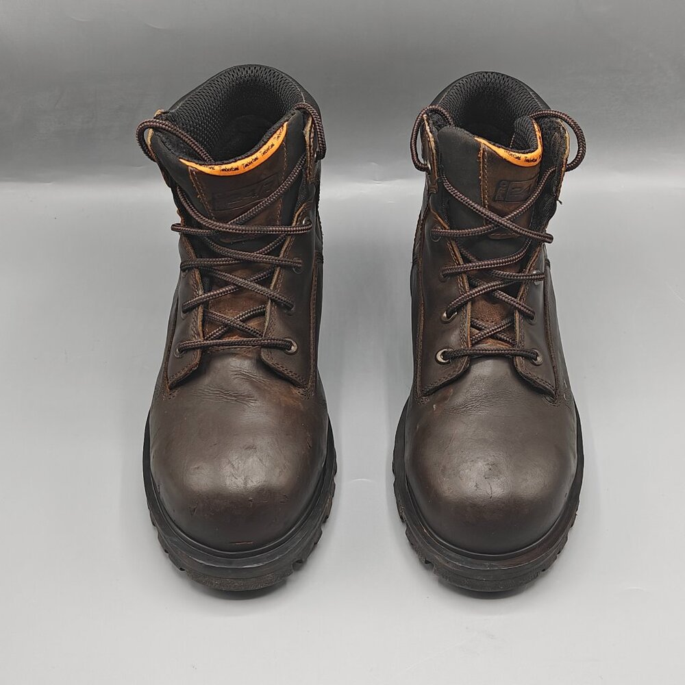 Timberland Pro Boots Mens Size 8M Magnus Steel Toe Work Dark Brown - Picture 3 of 11